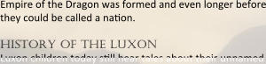 Empire of the Dragon was formed and even longer before they could be called a nanon.  history of the luxon Luxon children today snll hear tales about their unnamed